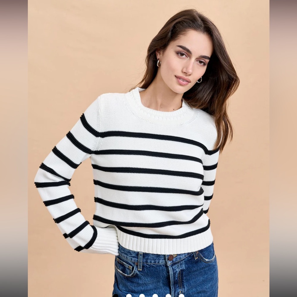 La Ligne Black and White Striped Sweater size XS